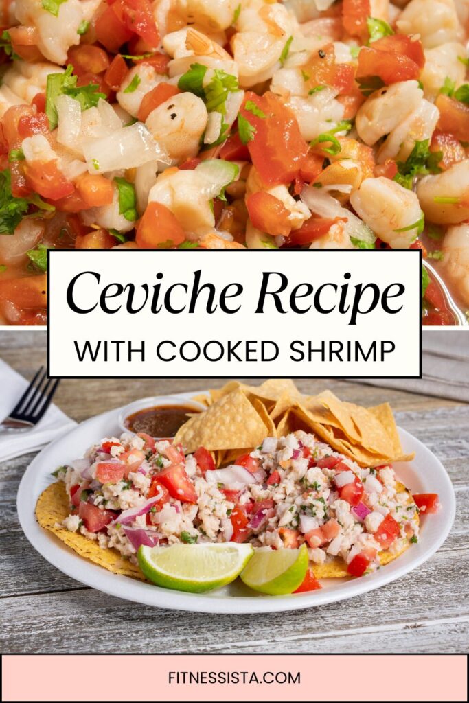Shrimp ceviche with cooked shrimp