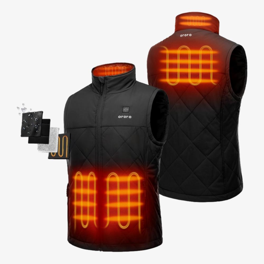 Ororo 4-Zone Heated Quilted Men's Golf Vest