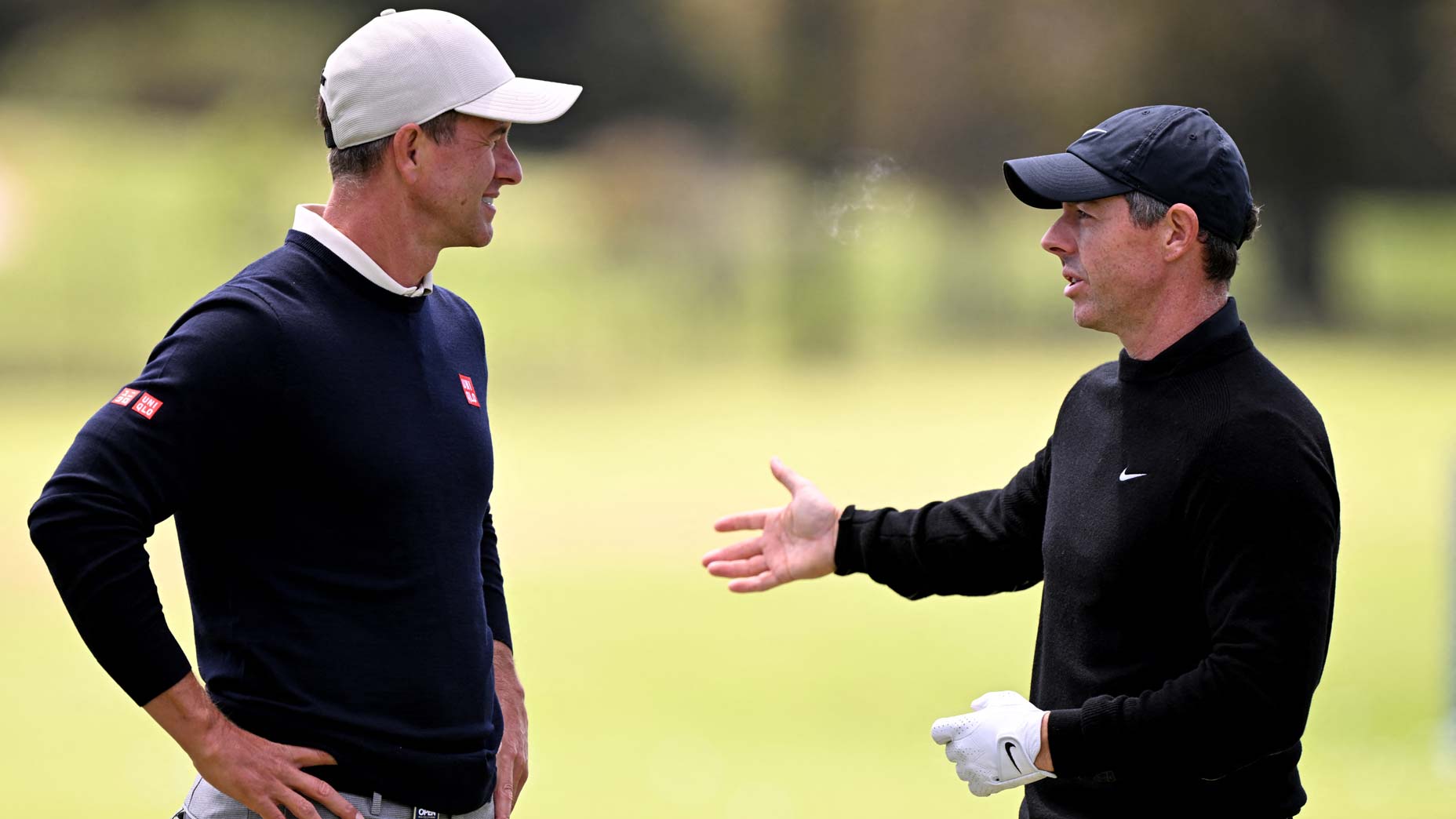 Adam Scott and Rory McIlroy at the Australian Open.