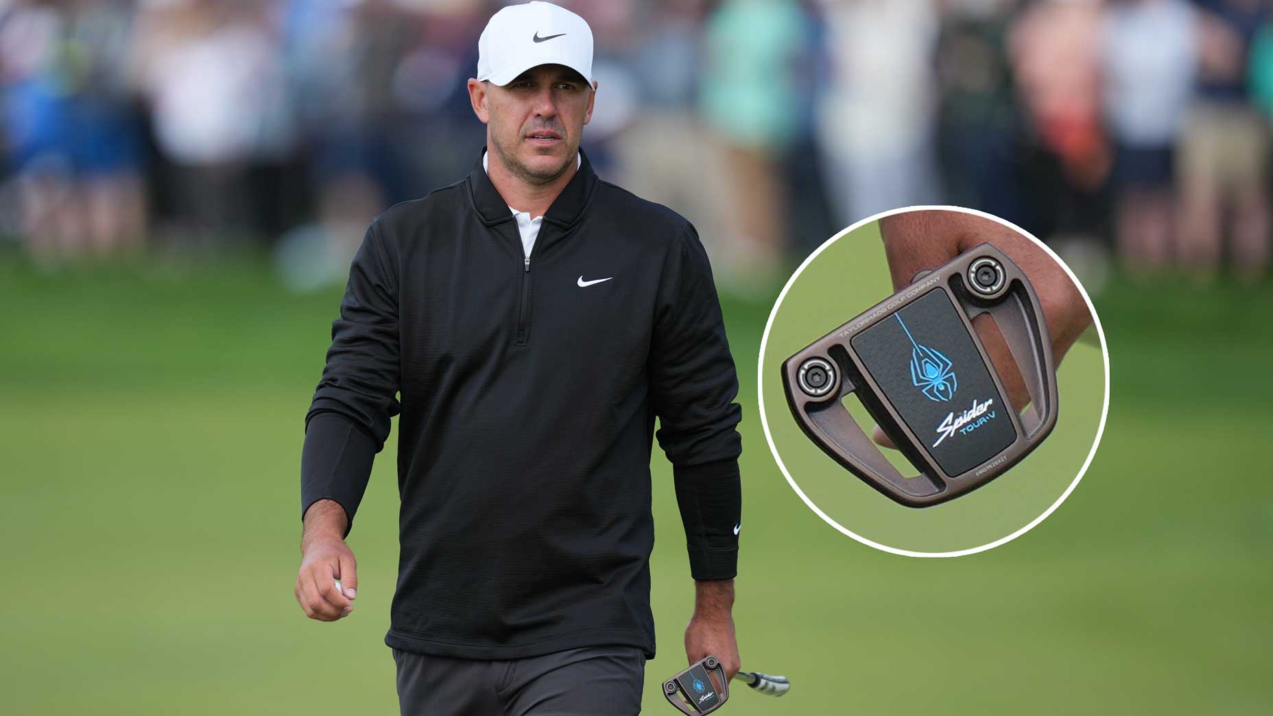 Brooks Koepka walks on the 18th green during the first round of PGA Championship at Aronimink Golf Club on May 14, 2026 in Newtown Square, Pennsylvania. (Photo by Ben Jared/PGA TOUR via Getty Images)
