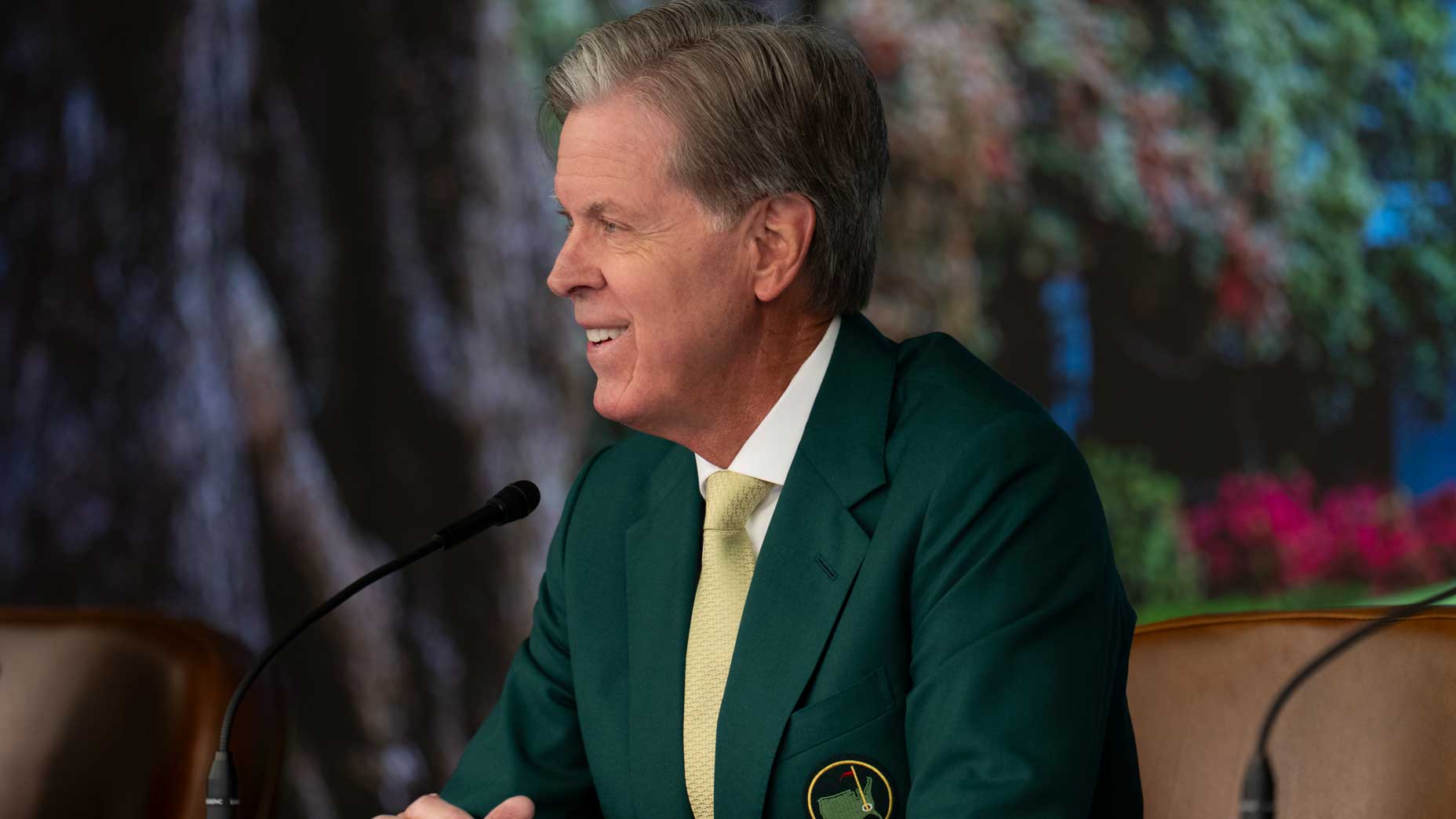 Chairman of Augusta National Golf Club and the Masters Tournament Fred S. Ridley speaks to members of the media in a press conference prior to the start of the 2026 Masters Tournament at Augusta National Golf Club, Wednesday, April 08, 2026. (Photo by Joe Toth/Augusta National/Getty Images)
