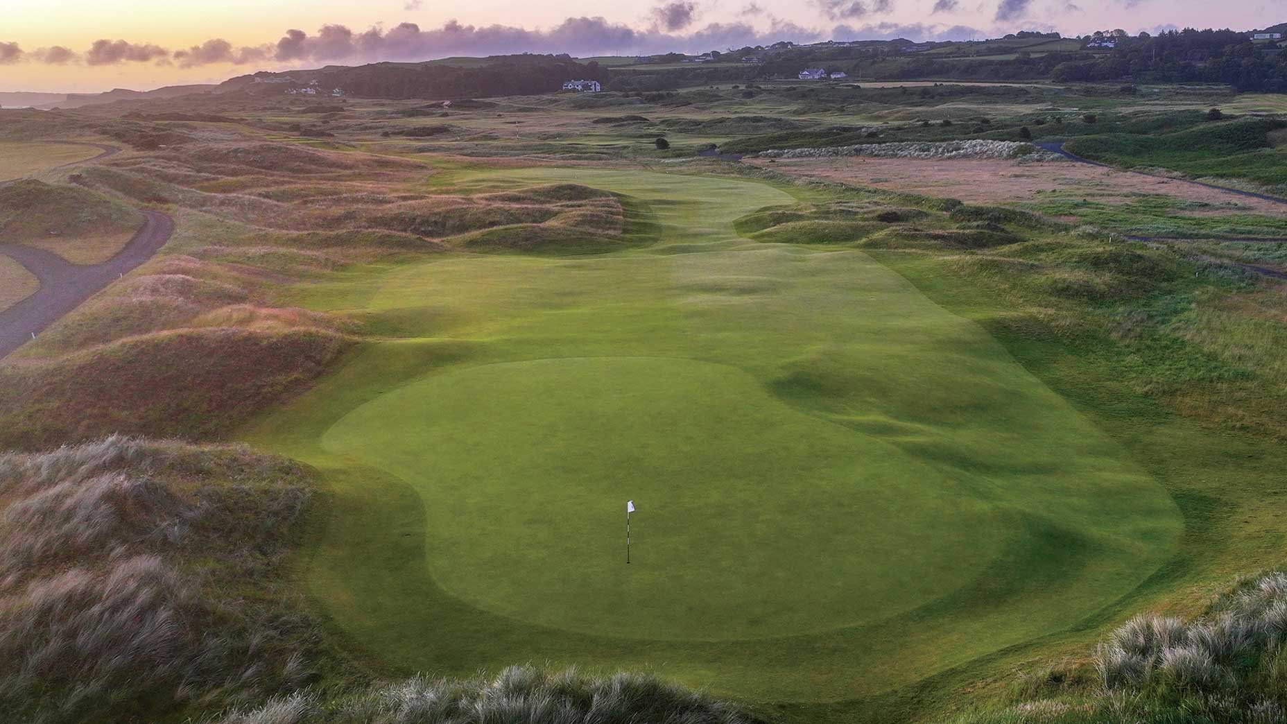 The 18th hole at Royal Portrush.