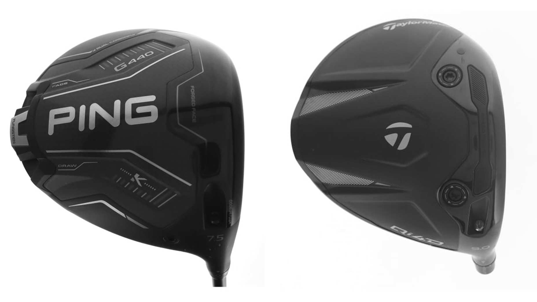 TaylorMade Qi4D and Ping G440 K drivers.