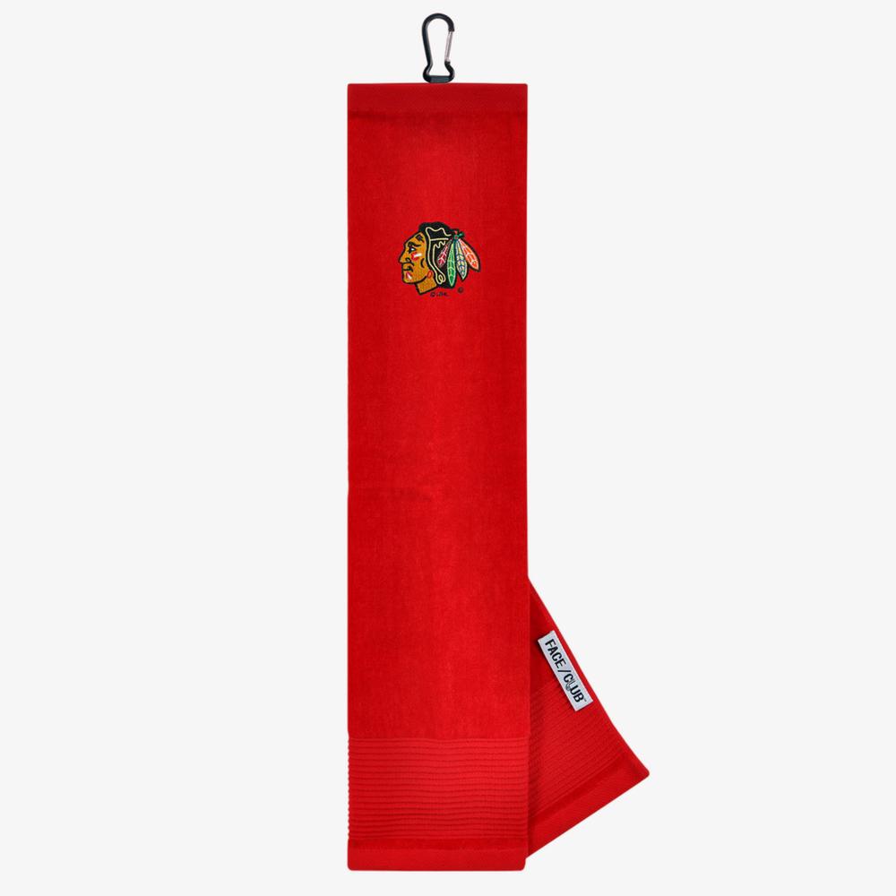 Team Effort Chicago Blackhawks Face/Club Tri-Fold Embroidered Towel Golf