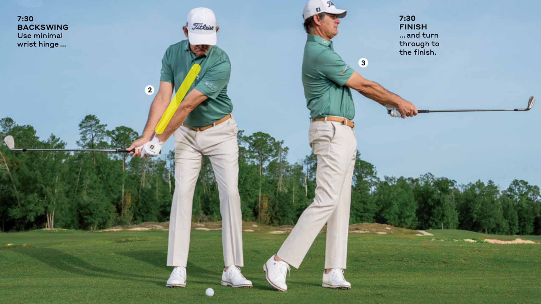 jason baile demonstrates wedge shot with the clock sysrem