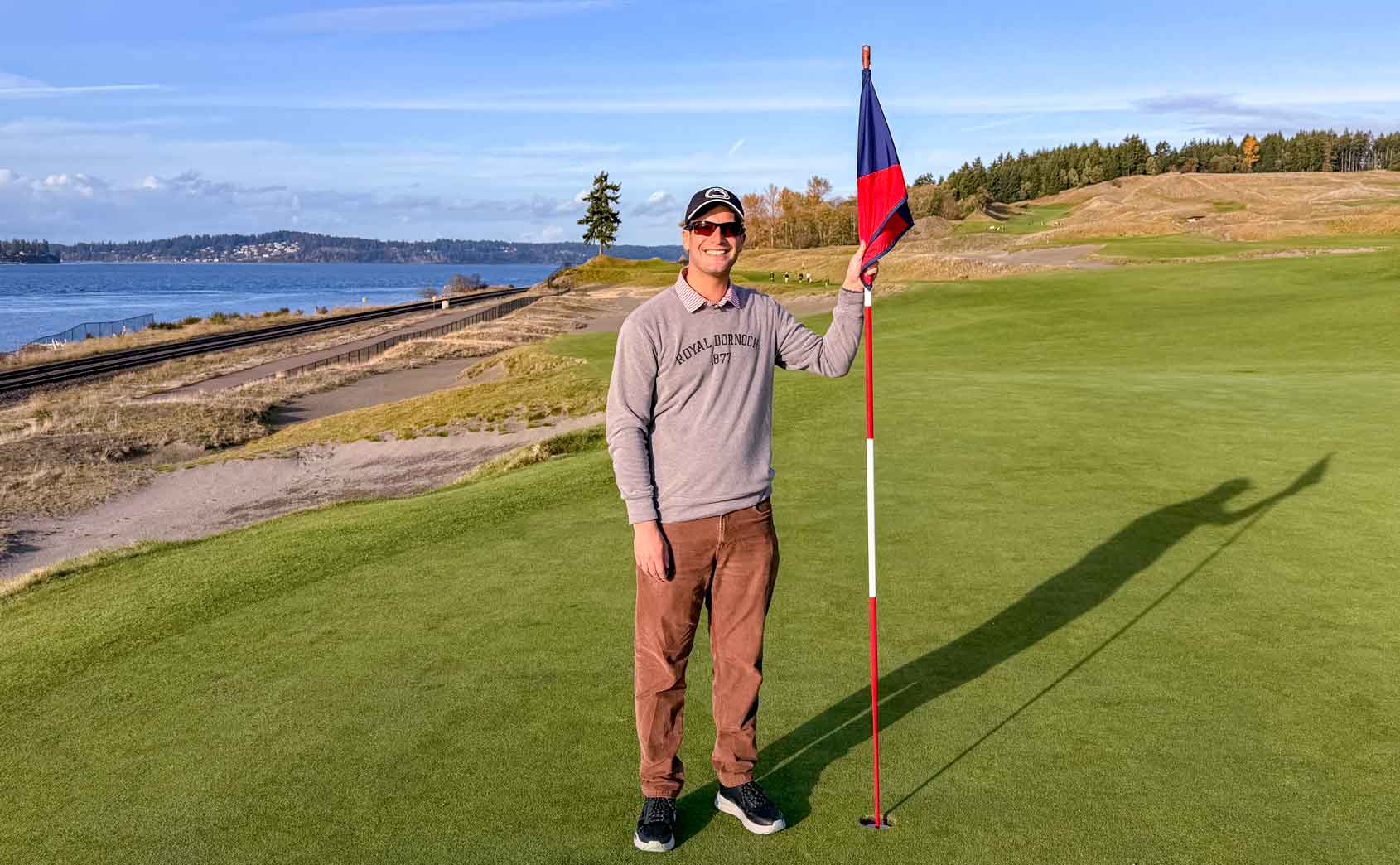 Jack Hirsh on Chambers Bay No. 16.