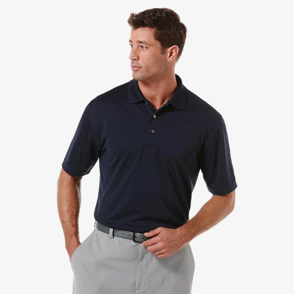 PGA TOUR Airflux Solid Performance Polo, Navy, XL Golf Short Sleeve Top