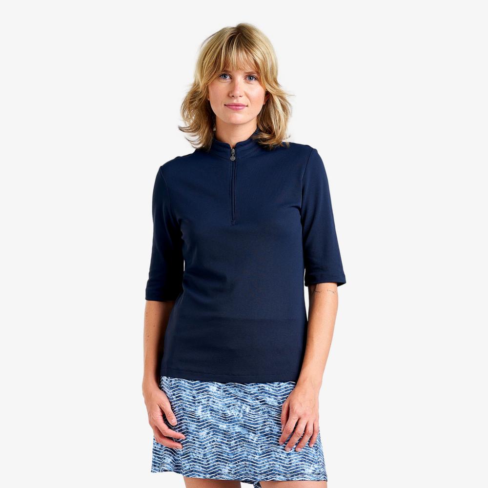 Nivo Noa Elbow Short Sleeve Polo Shirt, Navy