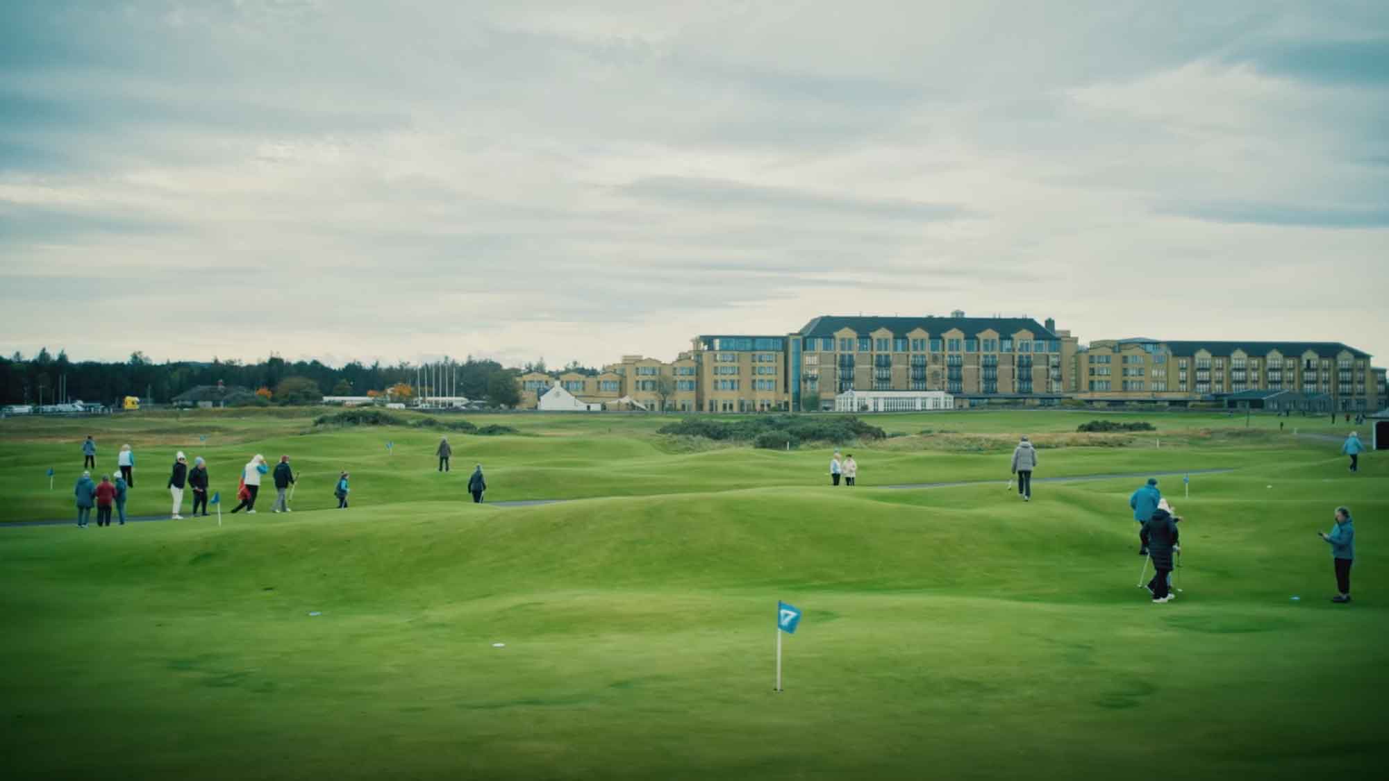 The Ladies of the Himalayas putting club members at St. Andrews