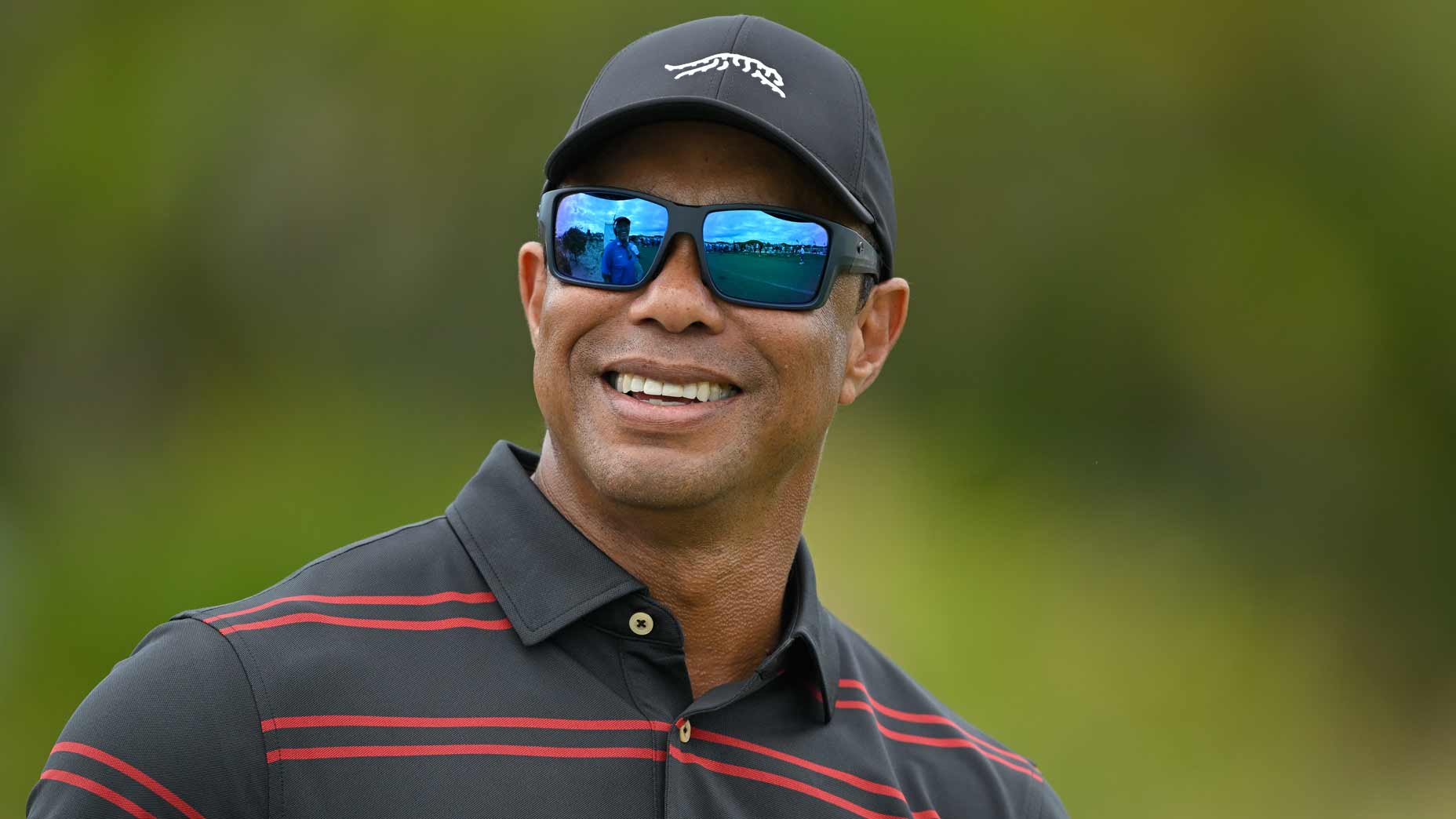 Tiger Woods smiles ahead of his 50th birthday during the 2025 Hero World Challenge.