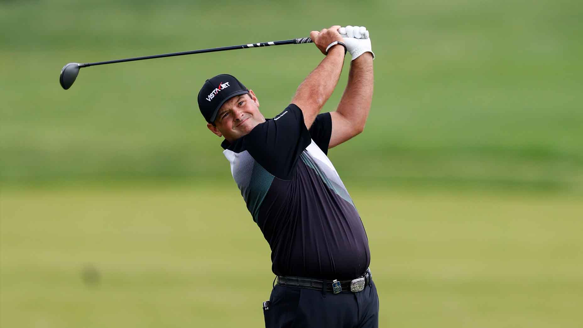 Patrick Reed hits a shot during the 2026 PGA Championship