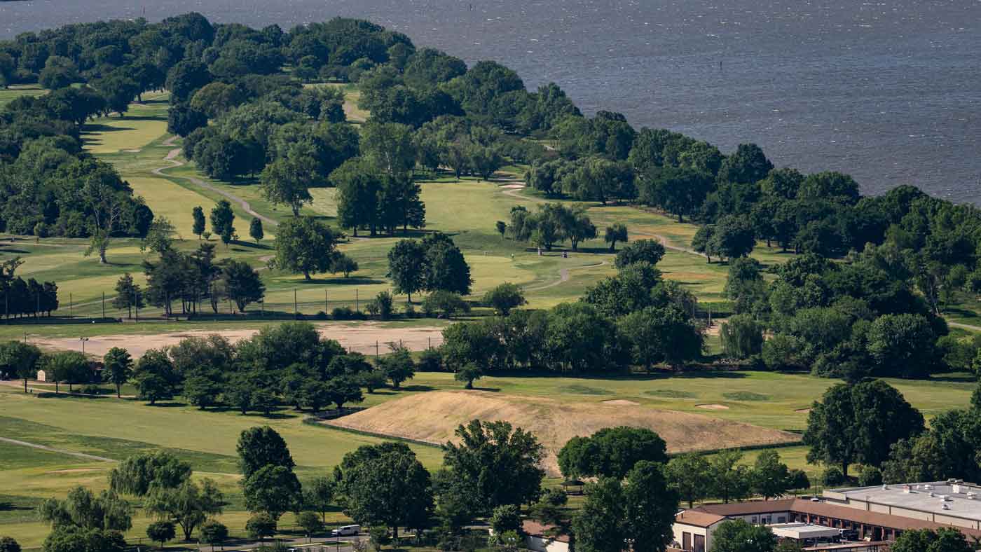 Aerial view of East Potomac Golf Links