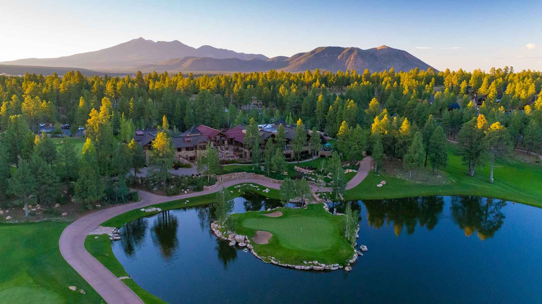 An aerial view of Pine Canyon in Flagstaff, Ariz.