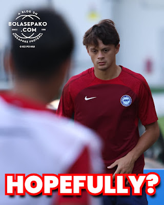 Cardiff City's Perry Ng training with Singapore National Team in September 2024 at Kallang Football Hub