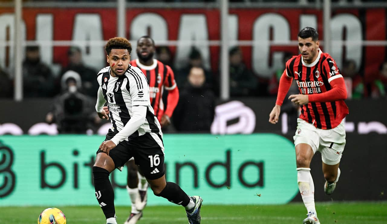 McKennie leading the line for Juventus against Milan