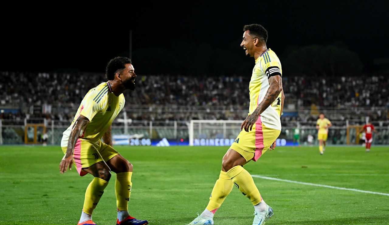 Danilo and Douglas Luiz during Juventus pre-season