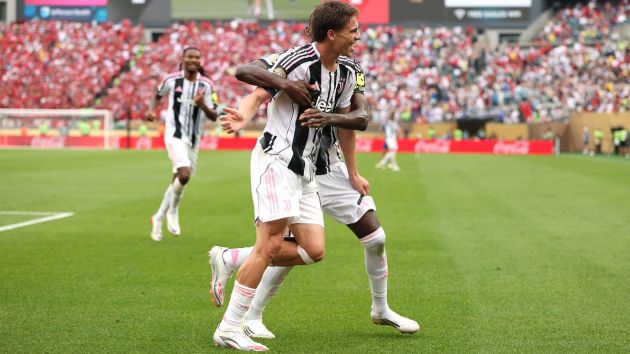 Yildiz after scoring Juve third goal against Wydad