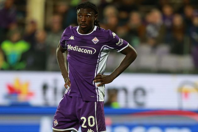 Moise Kean in action for Fiorentina